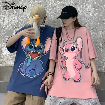 Disney Dygsnio Mielas Anime Grafinis T-shirt Moterims, Pora Vasaros Prarasti Atsitiktinis Trumpas Rankovės Viršuje Y2k korėjos Hip-Hop Mados Streetwear Nuotrauka