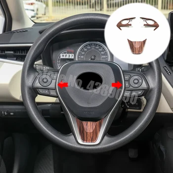 2019 2020 Automobilio Vairo Mygtukas Rėmo Dangtis Apdaila Lipdukas Automobilių Optikos Reikmenys 3pcs Aukštos Kokybės ABS Toyota Corolla Nuotrauka